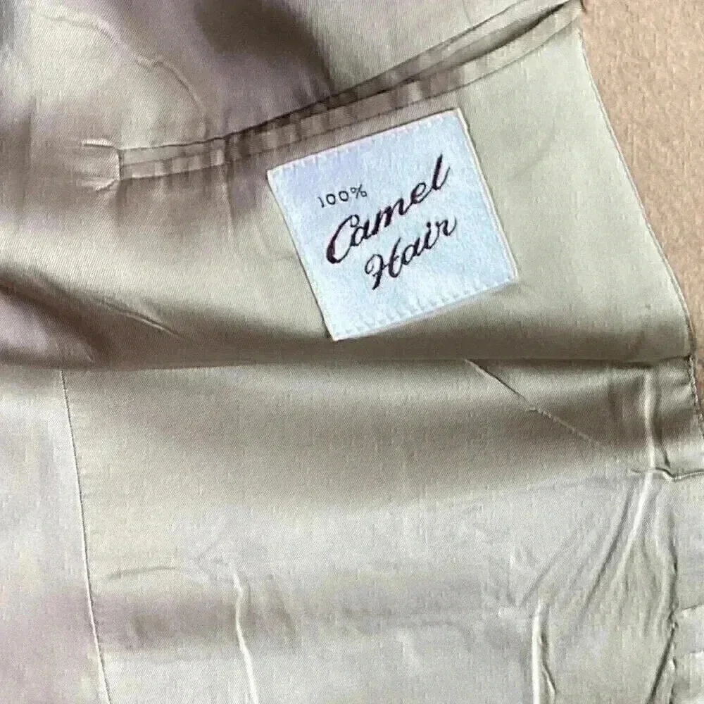 La Crosse Blazer Sport Coat Men 44L Long Beige Tan 2 Button Camel Hair Wool